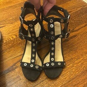 Black Studded Women's Sandals